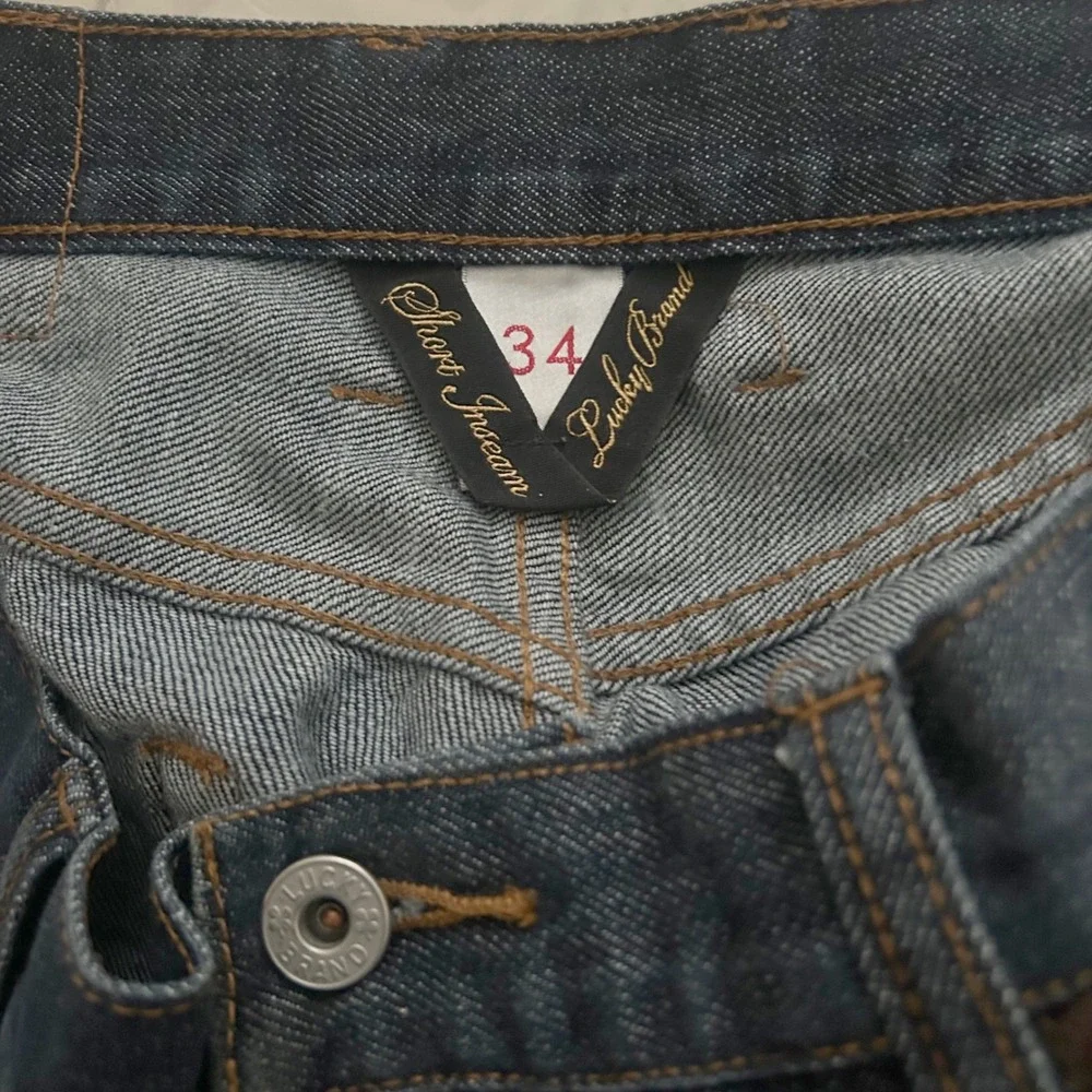 Lucky Brand 181 Relaxed Straight Mens Jeans 34 Short Dark Wash Indigo 7MG1001